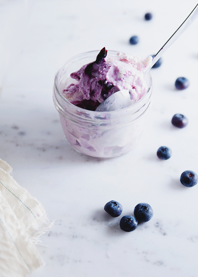 Blueberry Sour Cream Ice Cream