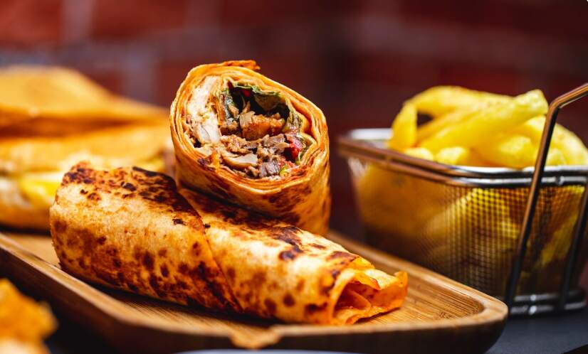 Burger quesadillas